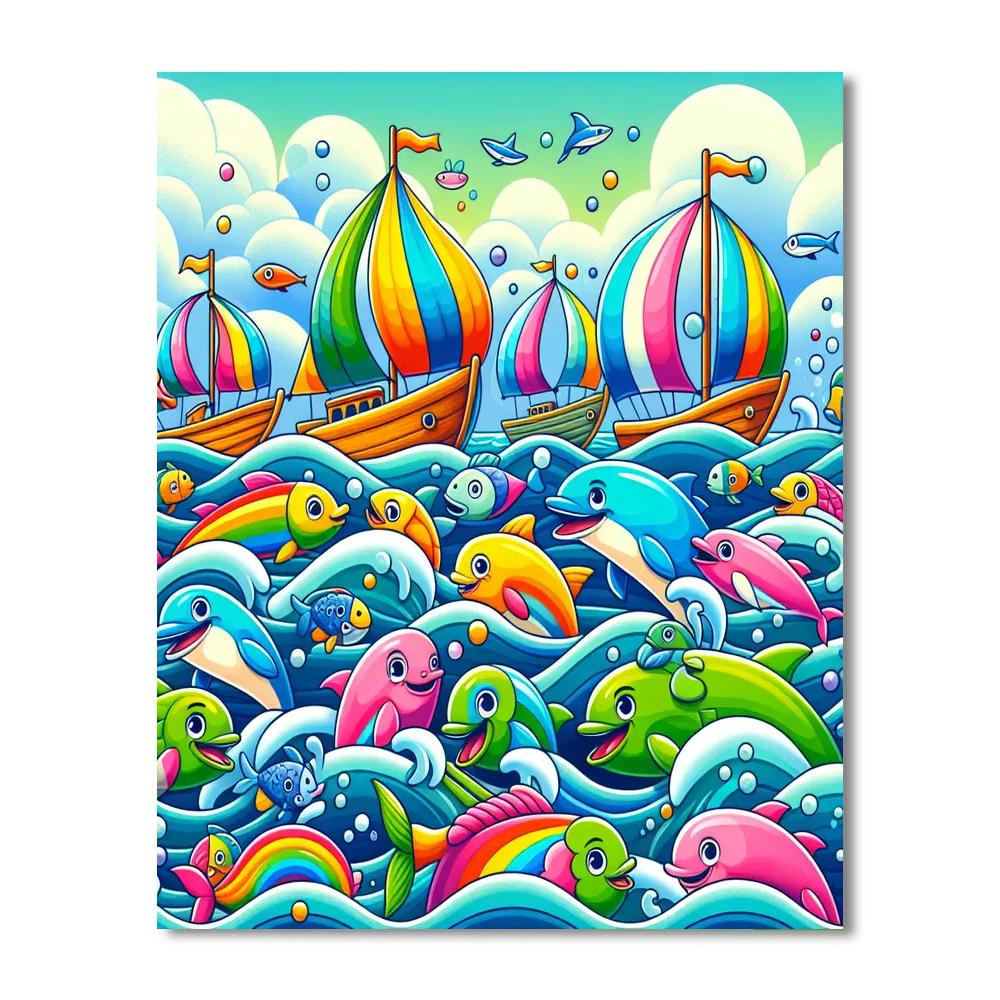 The Happy Ocean Voyage DIY Paint By Numbers