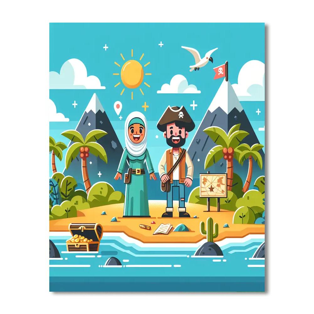 Explorer's Island Adventure Paint By Number
