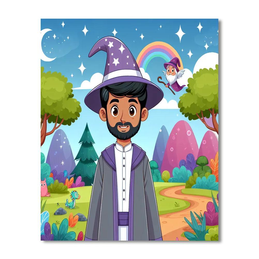 Wizard's Magical Journey Paint By Numbers Art