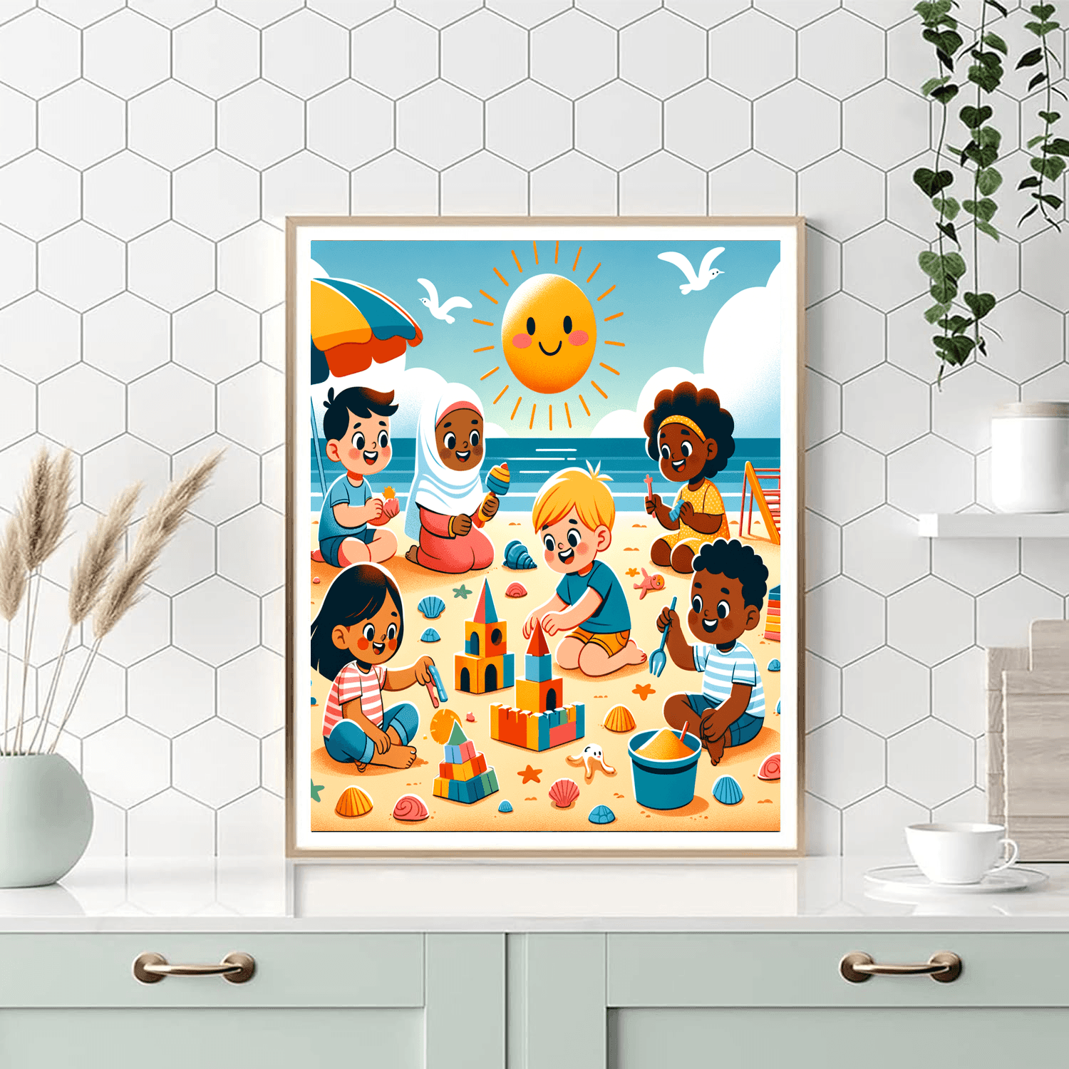 Sundrenched Beach Day DIY Paint By Numbers