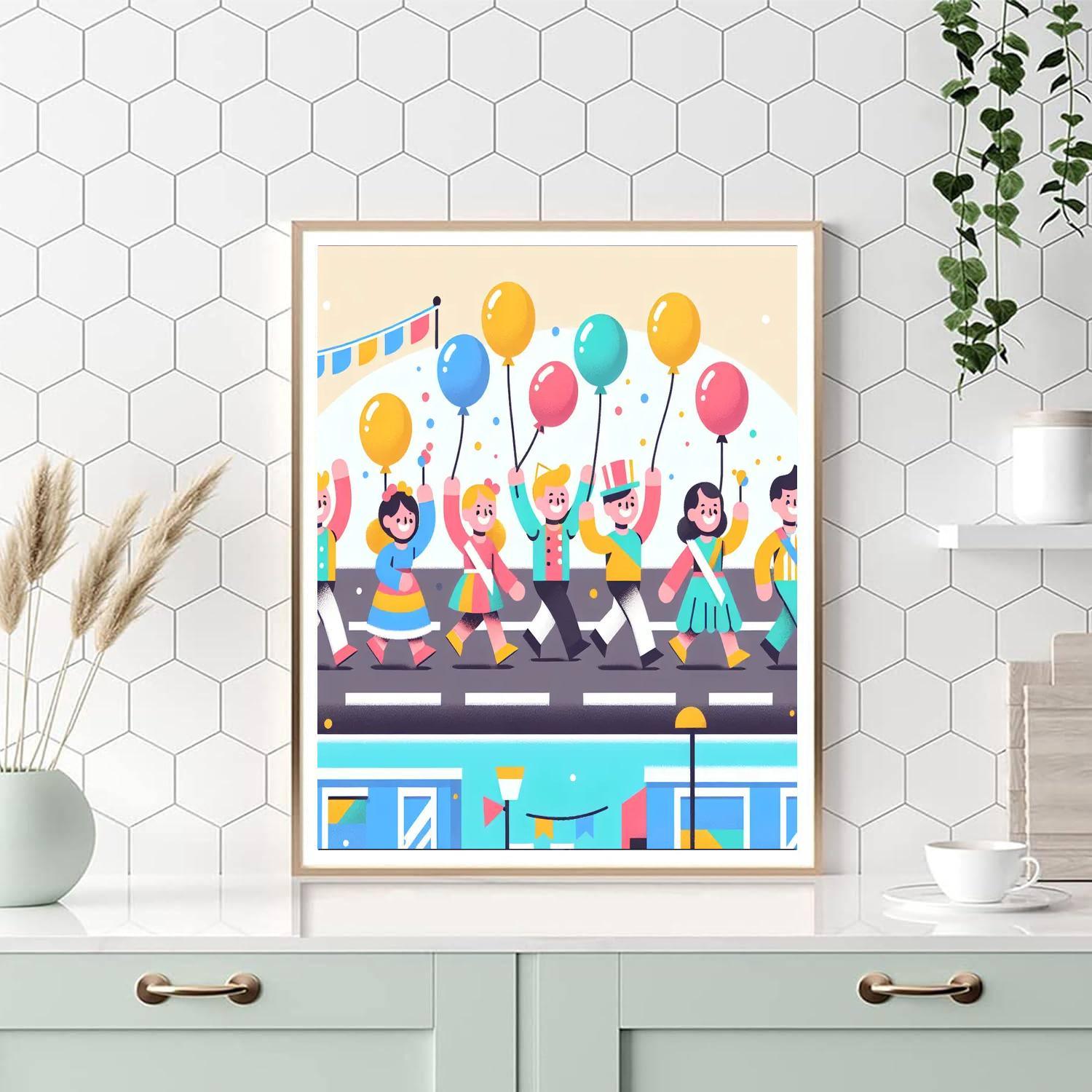 Colorful Parade Paint By Number