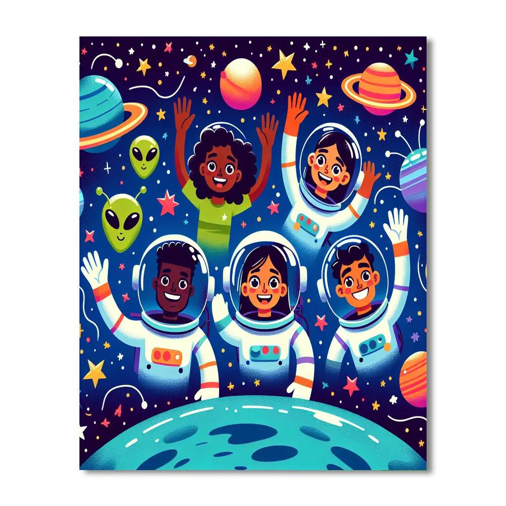 Super Space Mission Paint By Numbers Art