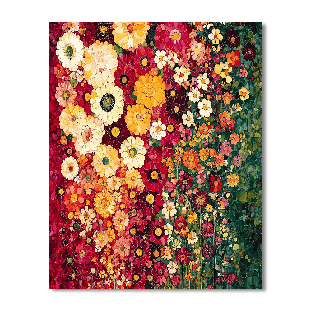 Gustav Klimt Inspired Petals In Motion  Painting By Numbers Kit