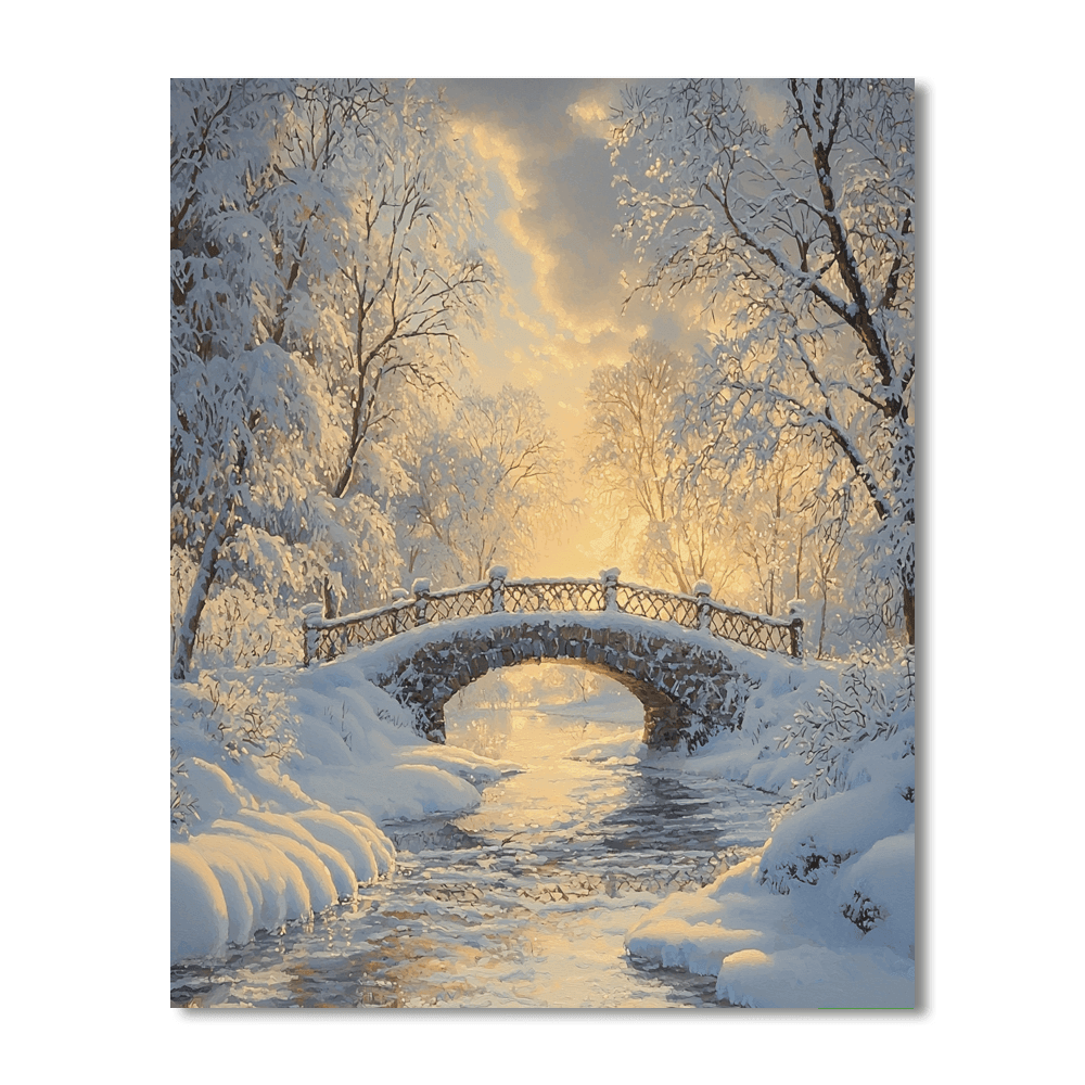 John Atkinson Grimshaw Inspired Frosty Morning  DIY Paint By Numbers