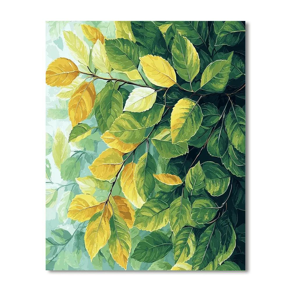 Leonardo Da Vinci Inspired Radiant Foliage  Paint By Numbers Art