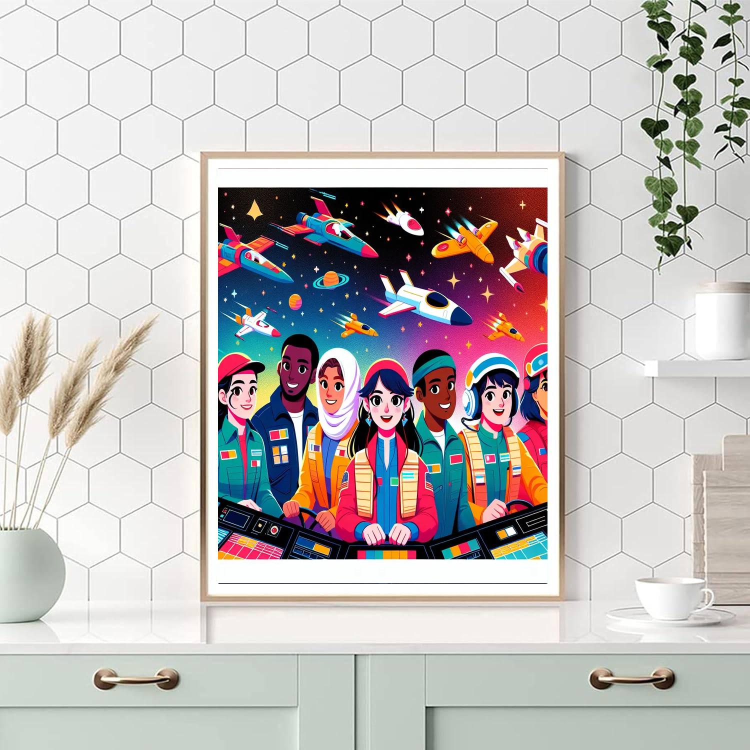 Starship Pilot Training Painting By Numbers Kit