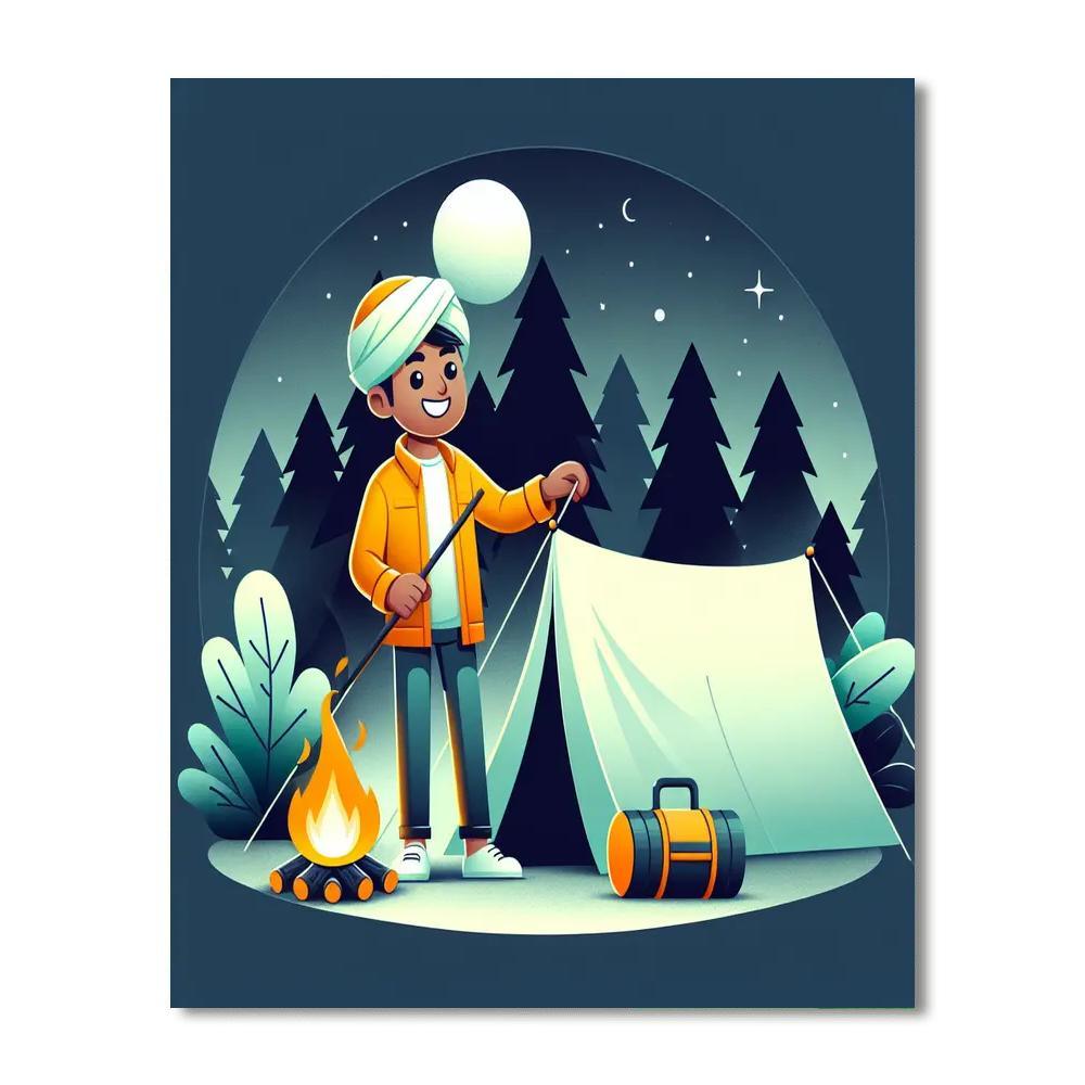 Happy Camper's Journey Painting Number Kit