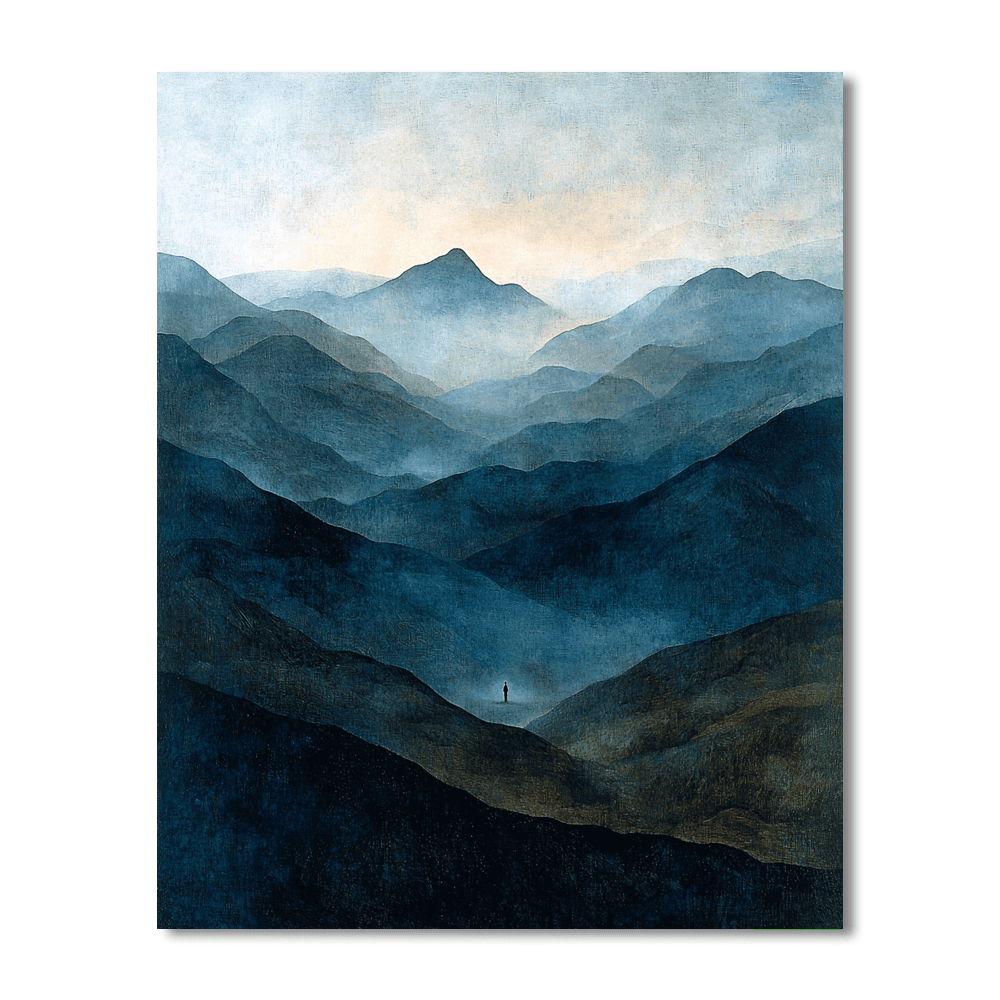 Caspar David Friedrich Inspired Shadows Of Time  Paint By Numbers Kits