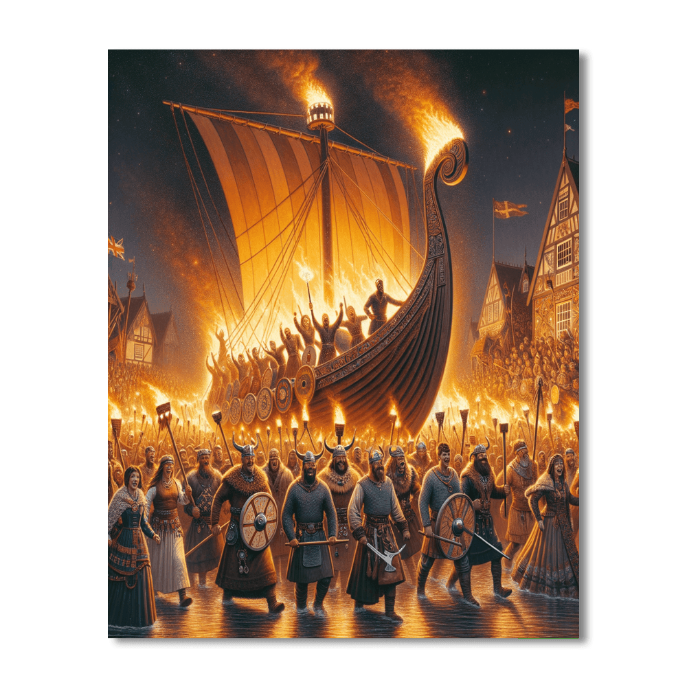 Up Helly Aa Painting Number Kit