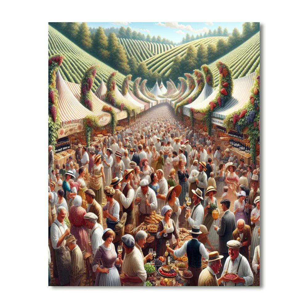 Fête De La Vigne Paint By Numbers Art