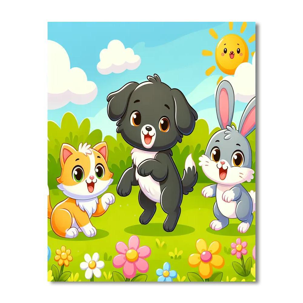 Playful Pets Adventure Paint By Color