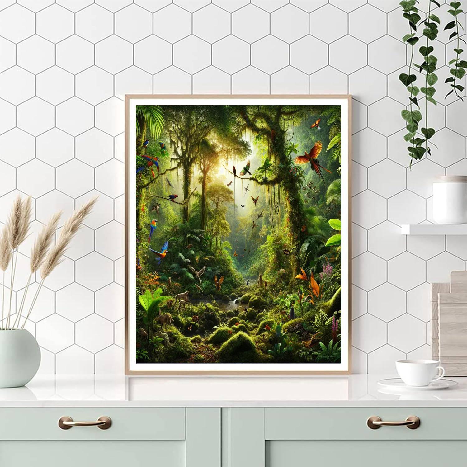 Exotic Rainforest Habitat Paint By Numbers Art