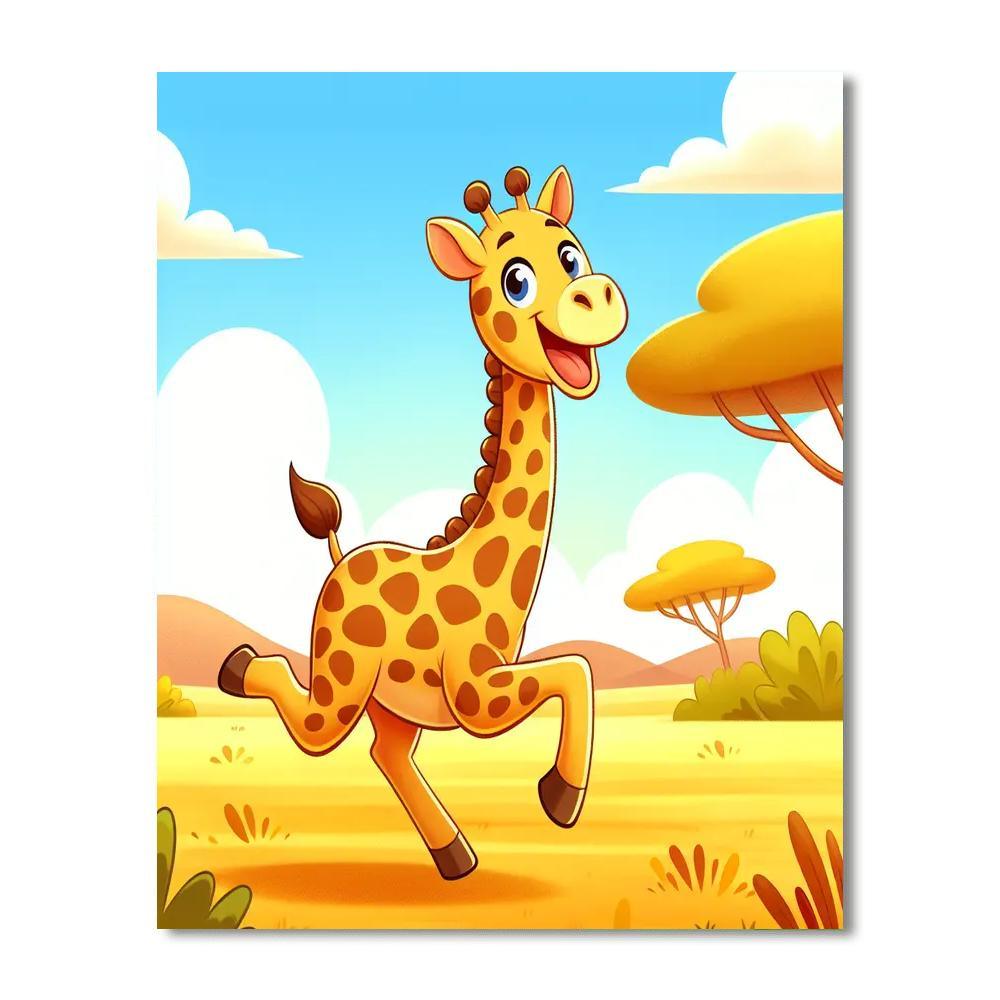 Galloping Giraffe Paint By Numbers