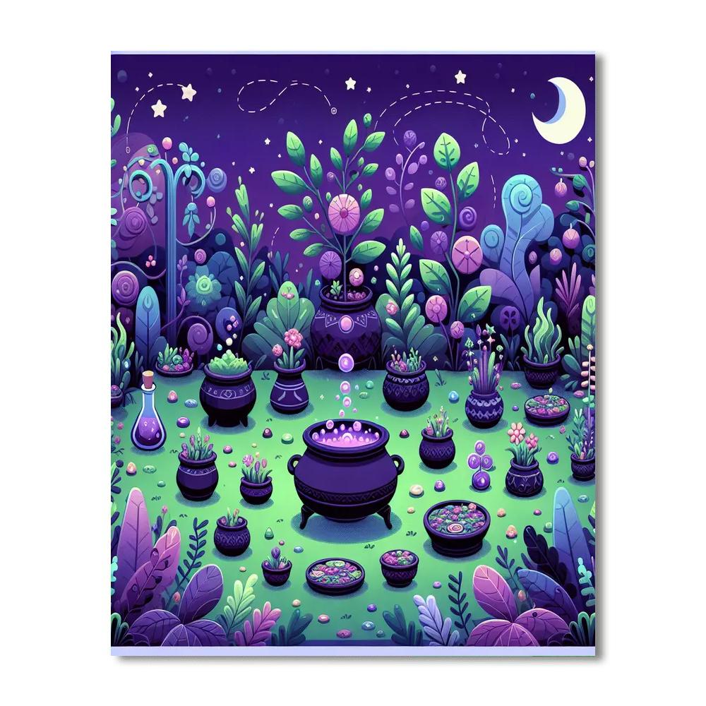 Magical Witch's Garden Paint By Color