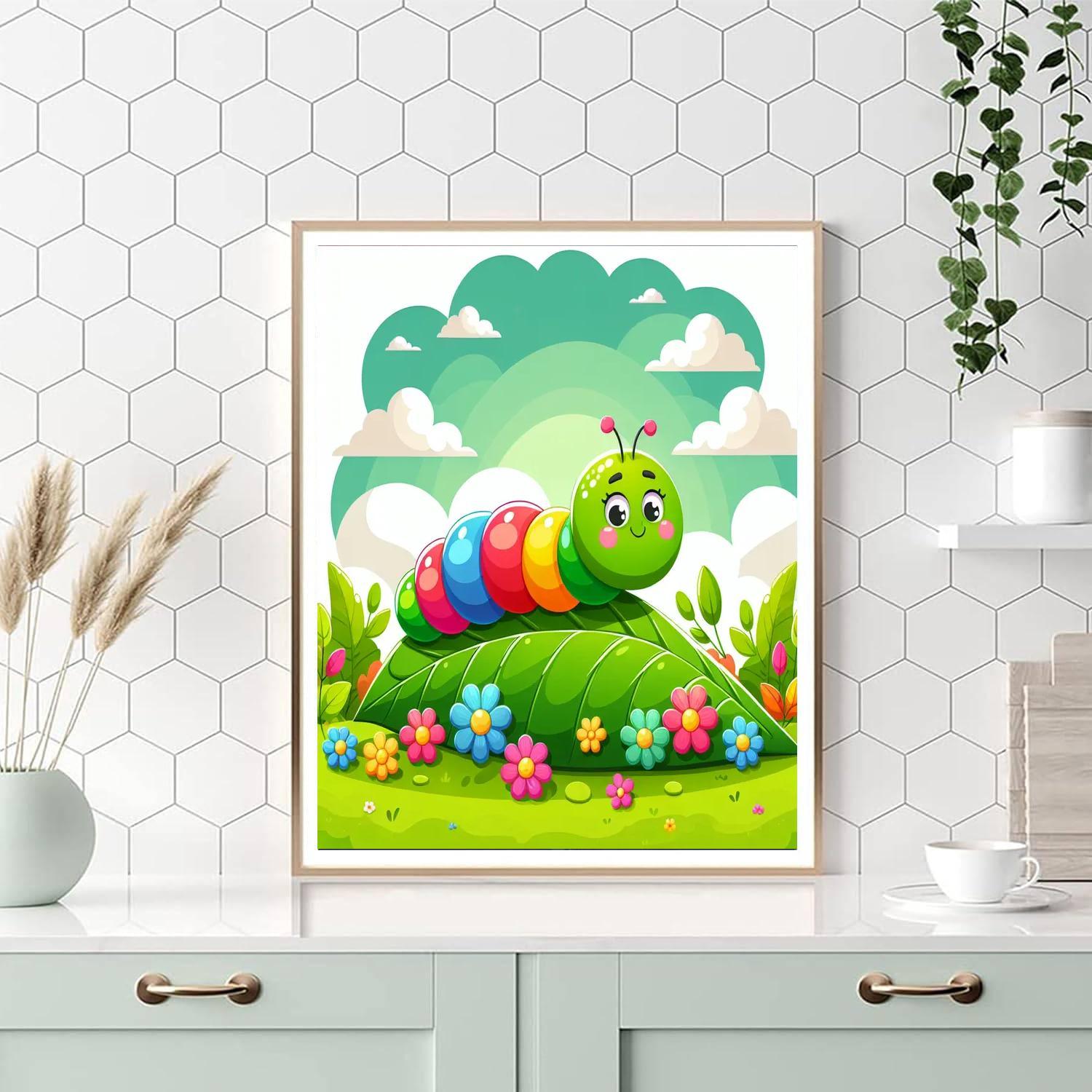 Colorful Caterpillar Journey Paint By Number