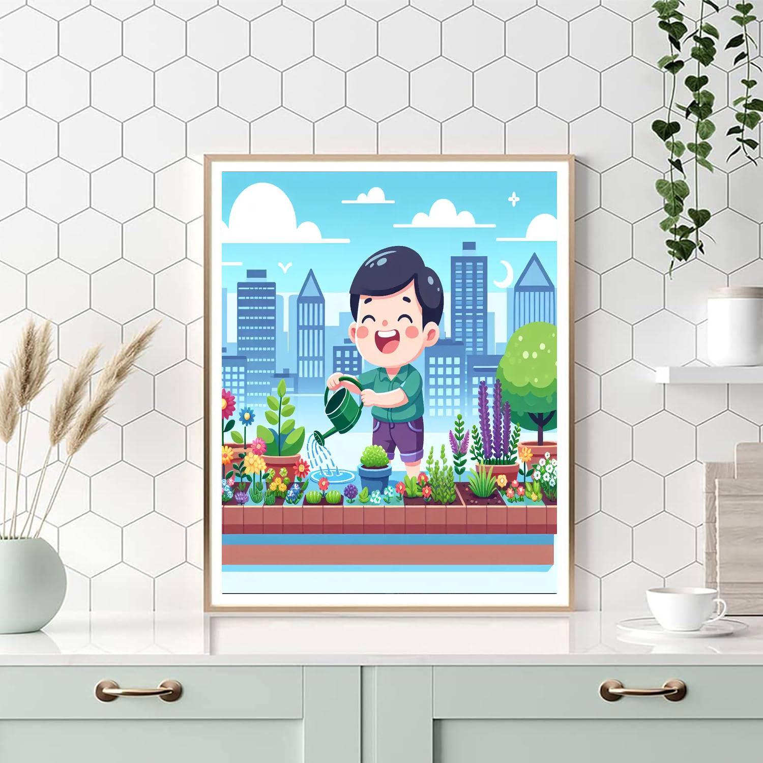 Rooftop Garden Getaway Paint By Numbers Kits