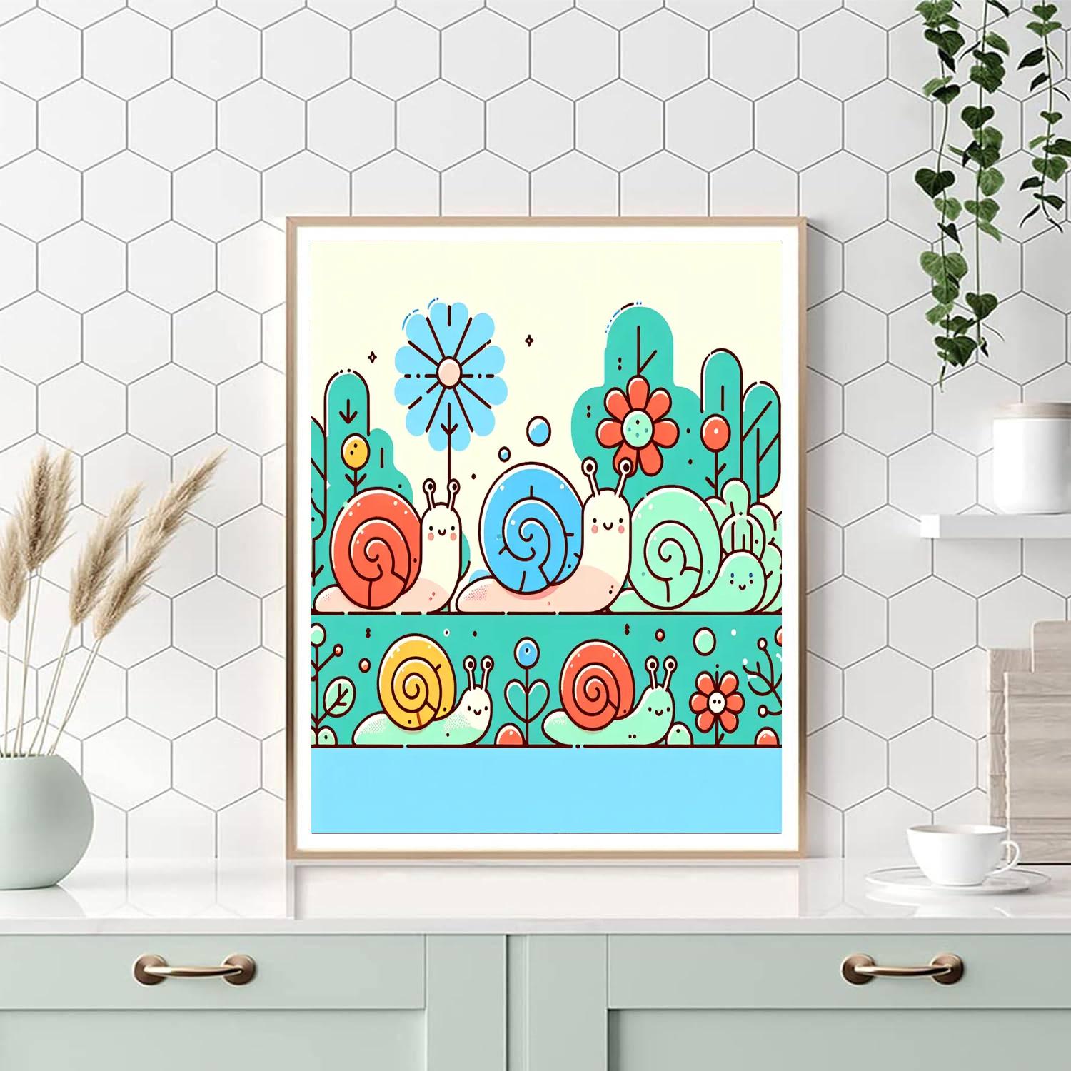 Garden Snail Safari Number Painting