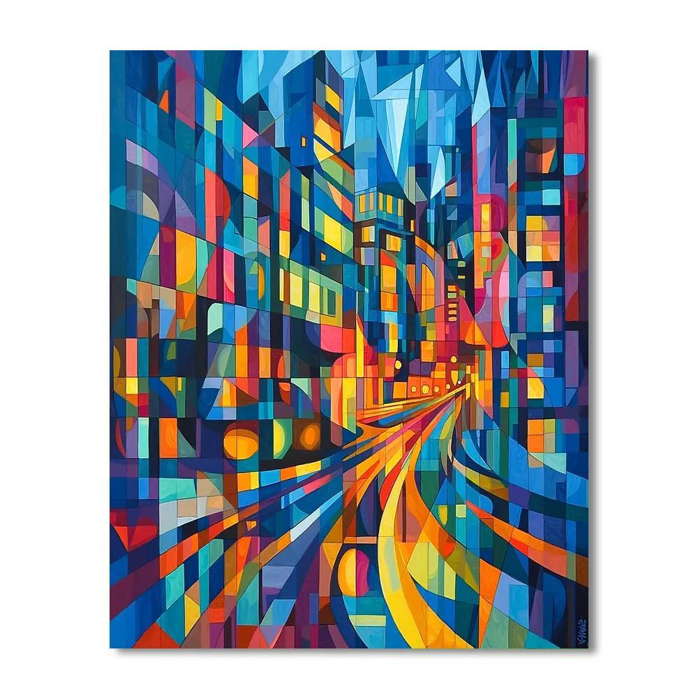 Piet Mondrian Inspired Metropolitan Jazz Vibes  Paint By Color