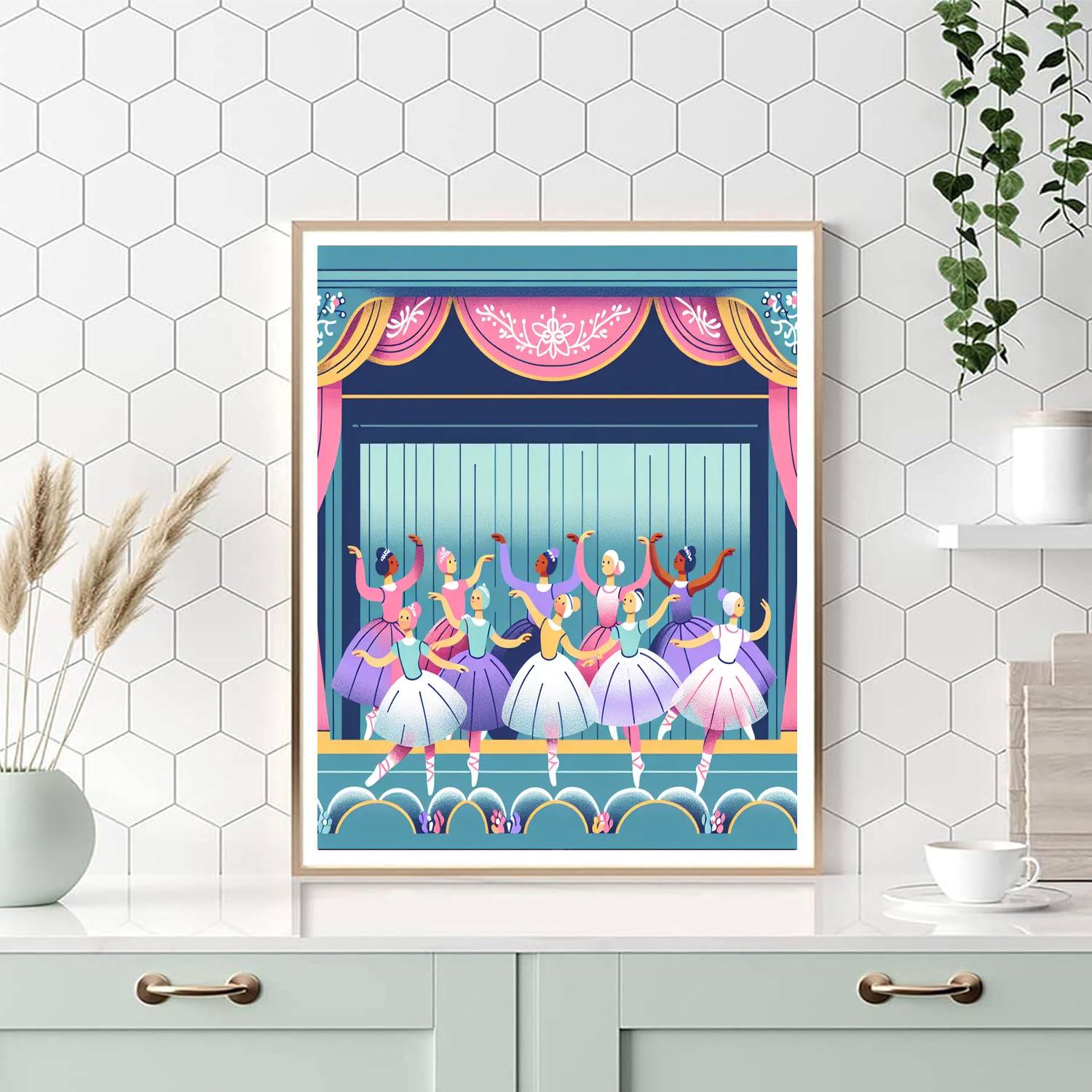 Ballet Dance Party Number Painting