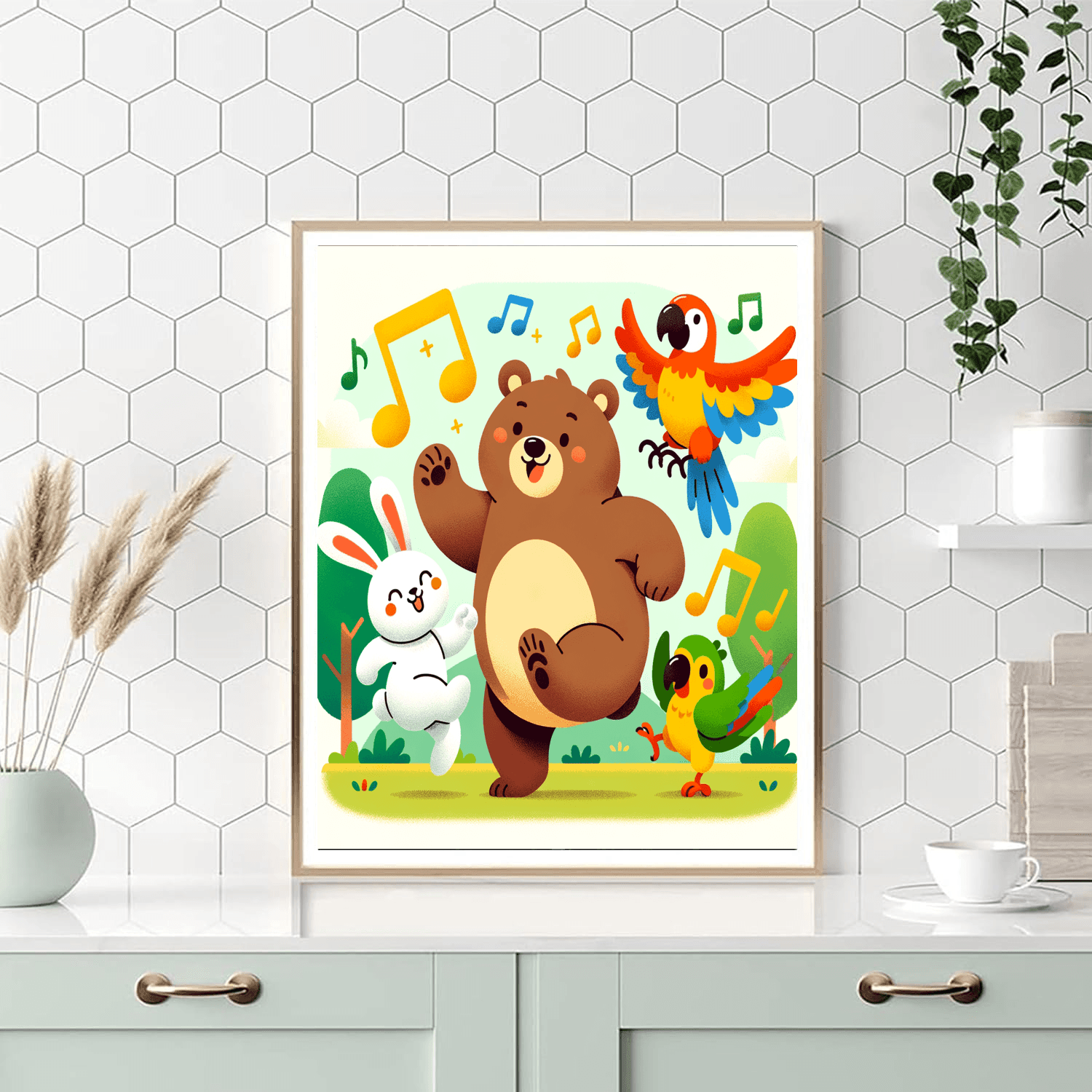 Dancing Animal Friends Painting By Numbers Kit