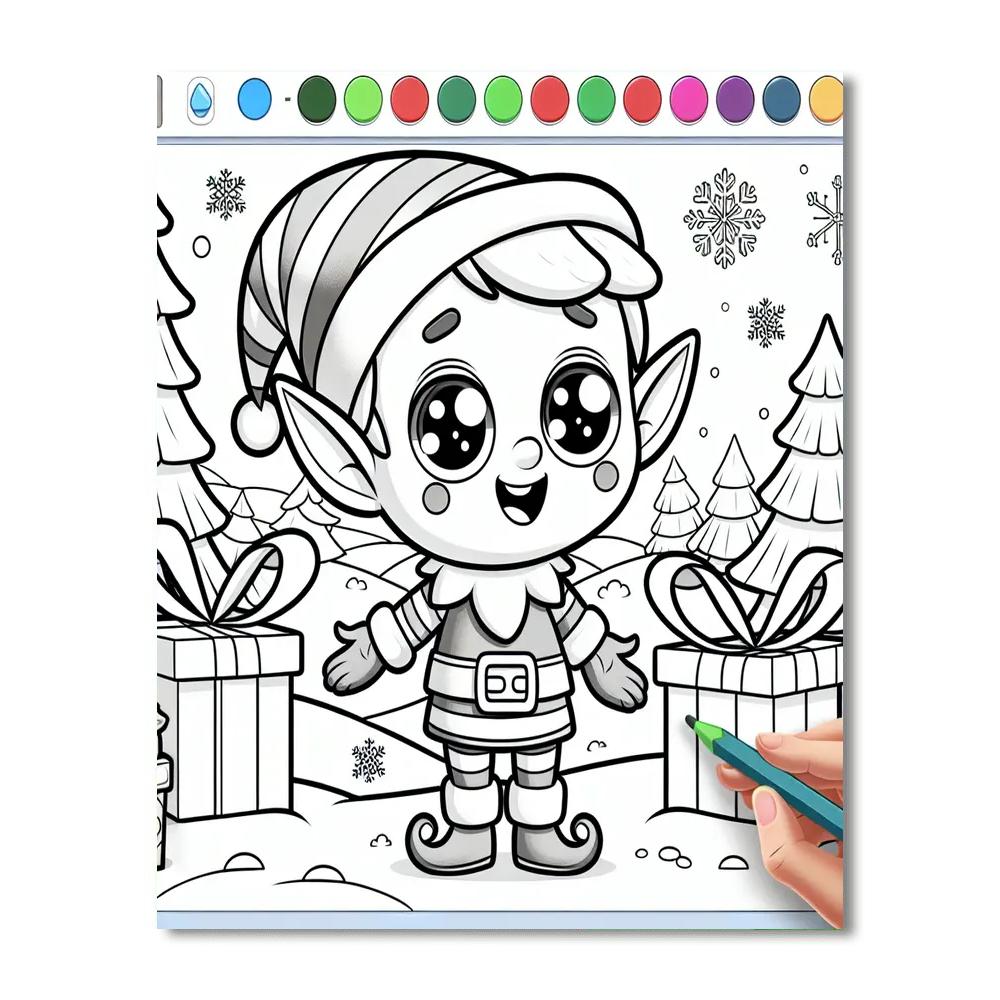 Joyful Christmas Elf Numbered Painting Kits