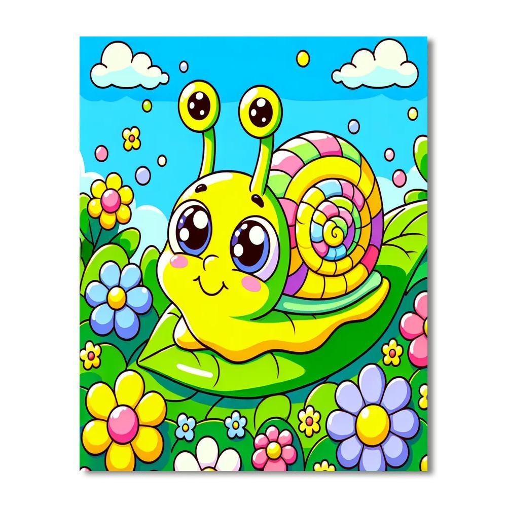 Sunshine Snails Paint By Numbers Art