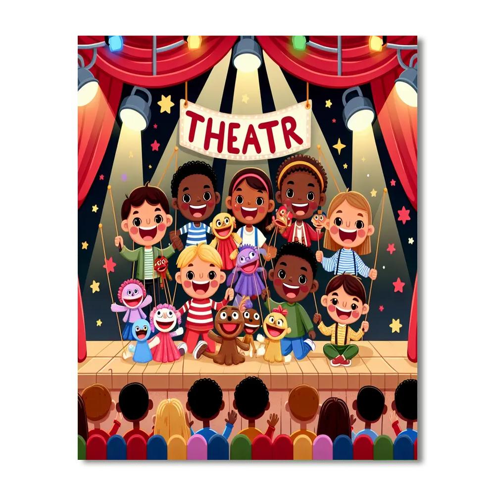 Magical Puppet Theater Paint By Number