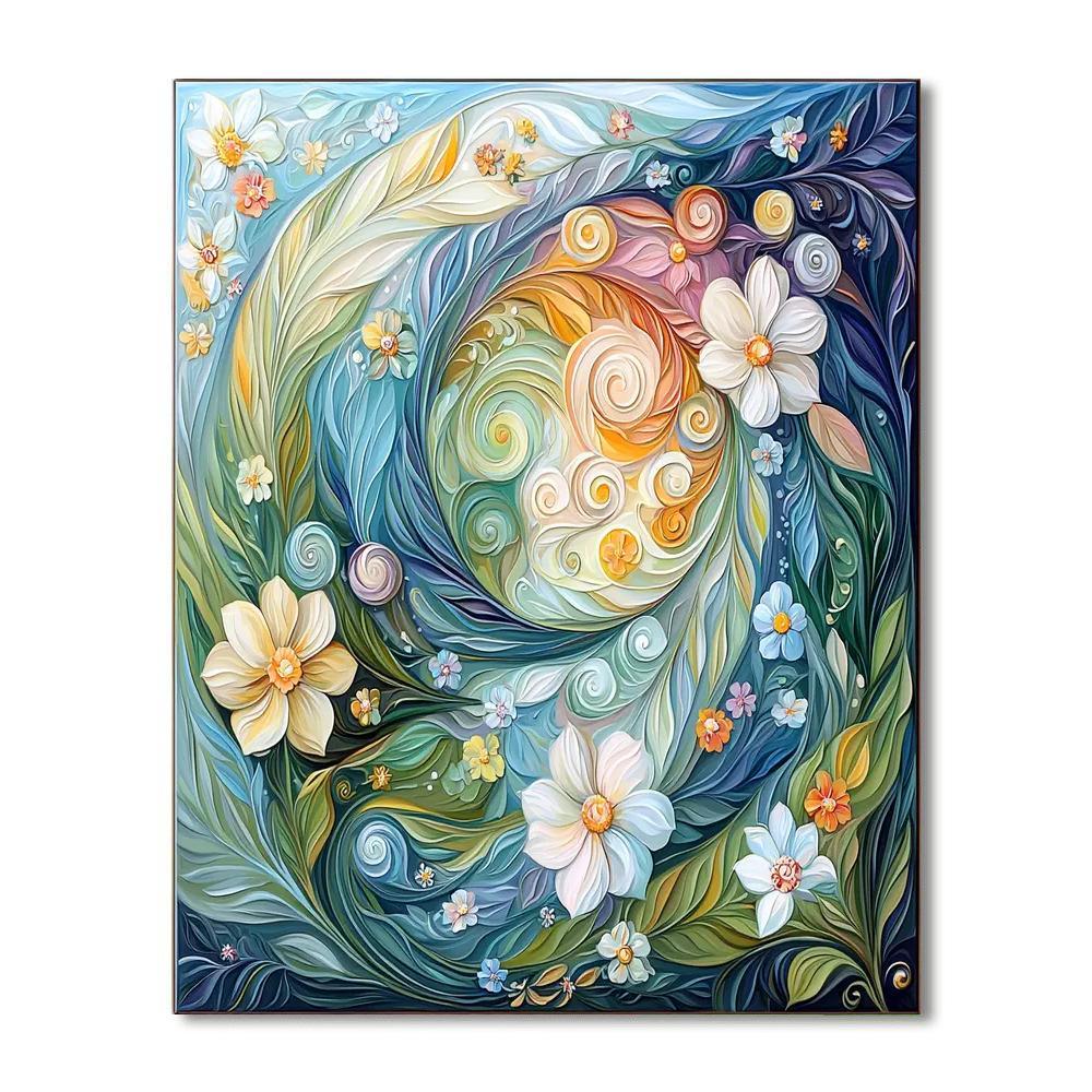 Alphonse Mucha Inspired Serenade Of Whirling Elements  Paint By Numbers Kits