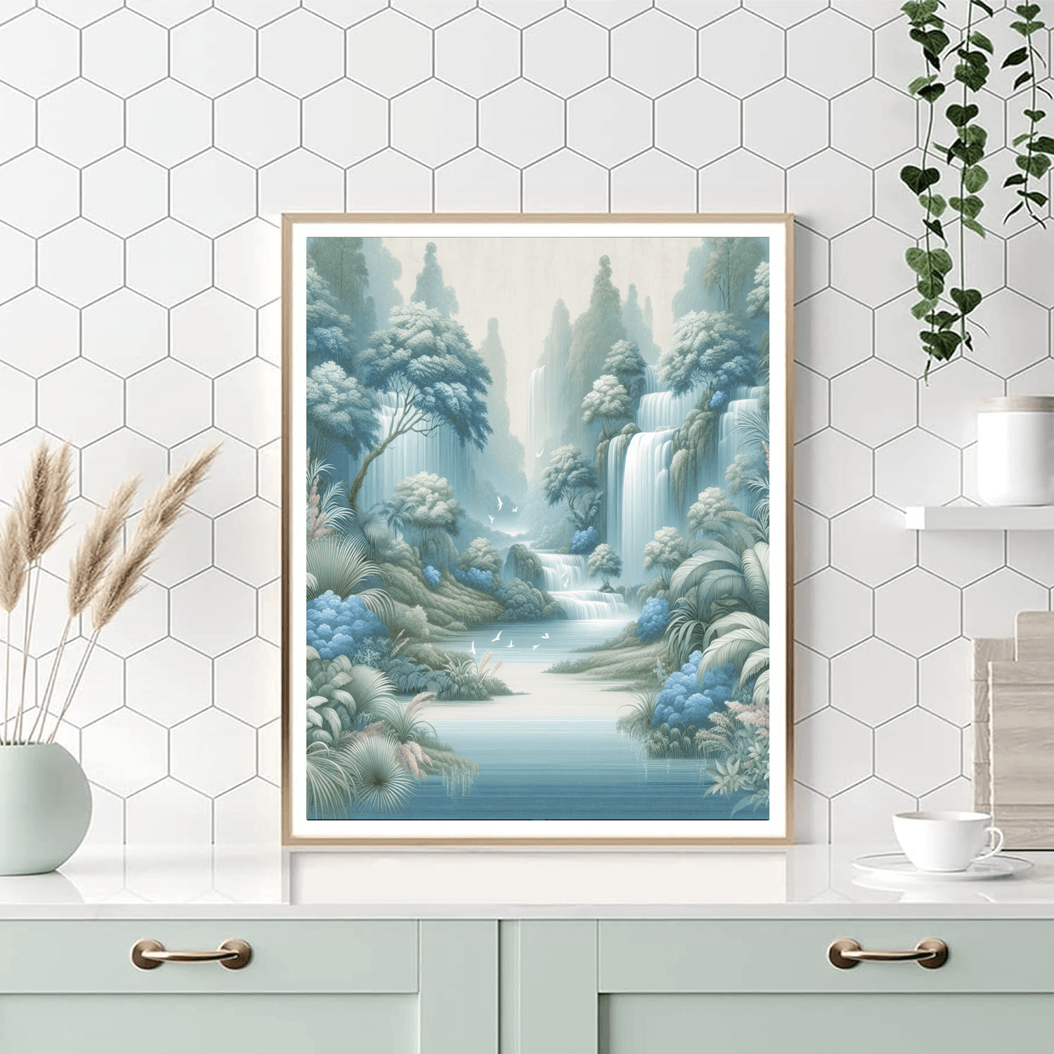 Timeless Waterfall Serenity Paint By Color