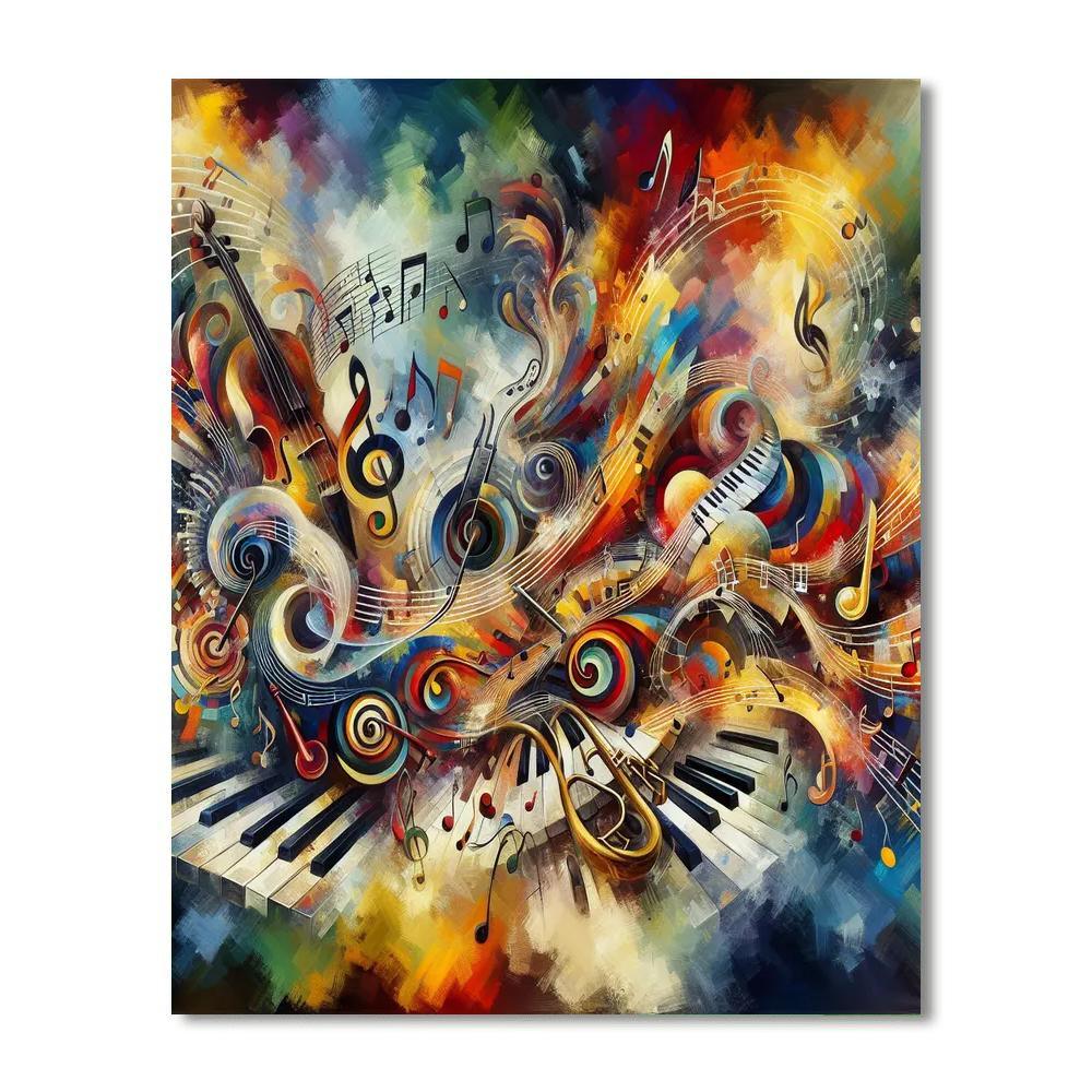 Energetic Musical Symphony Paint By Color