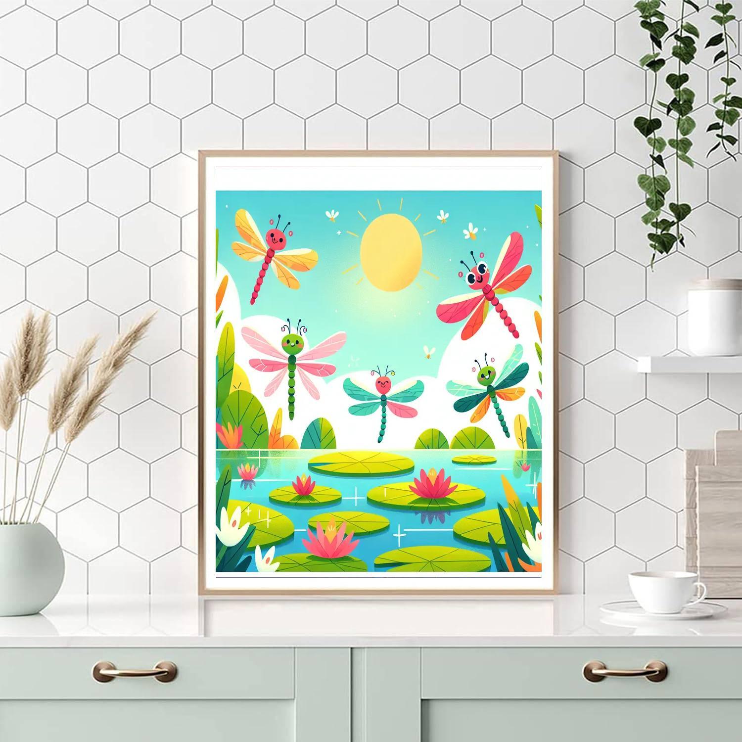 Charming Dragonflies Painting Number Kit