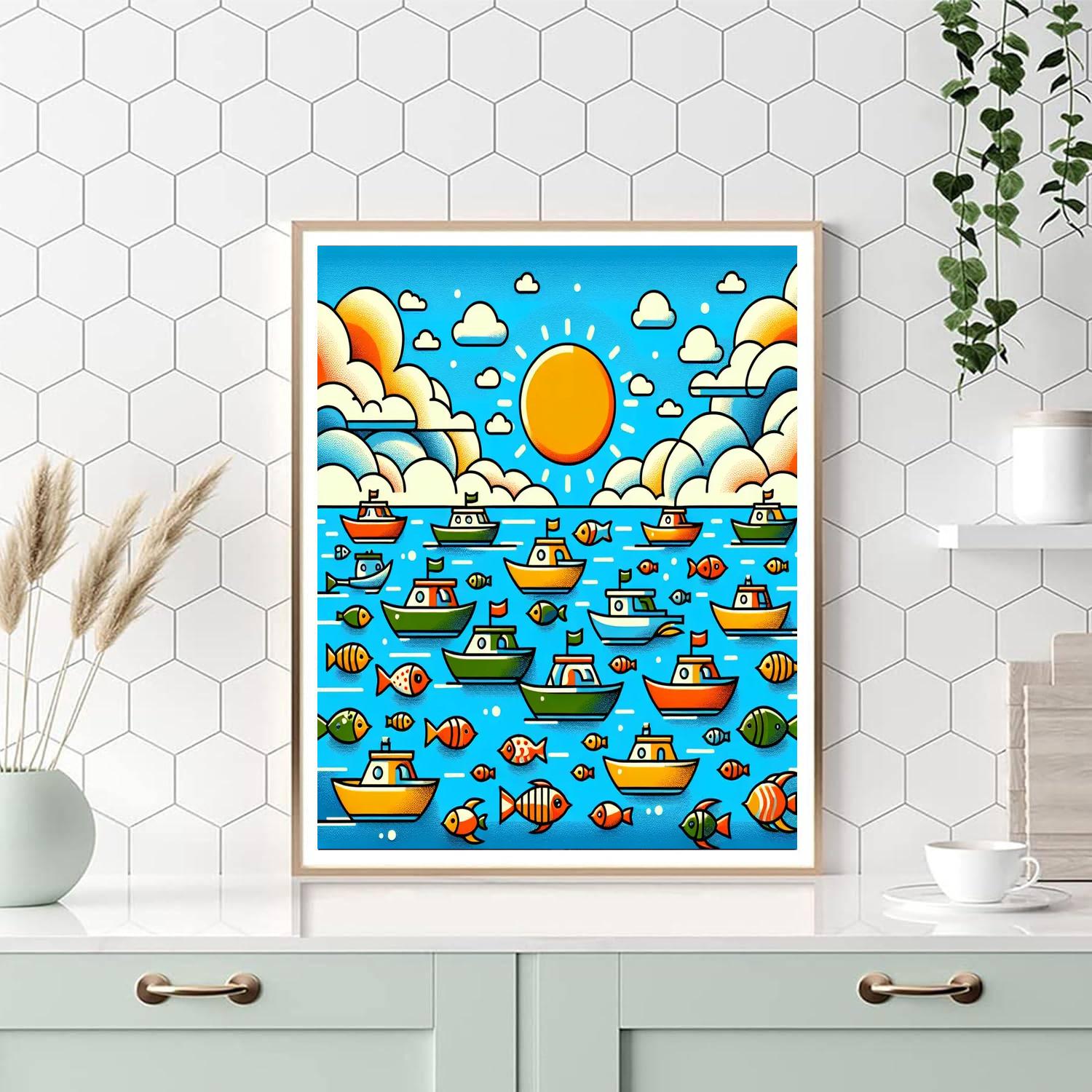 Nautical Adventures Painting Number Kit