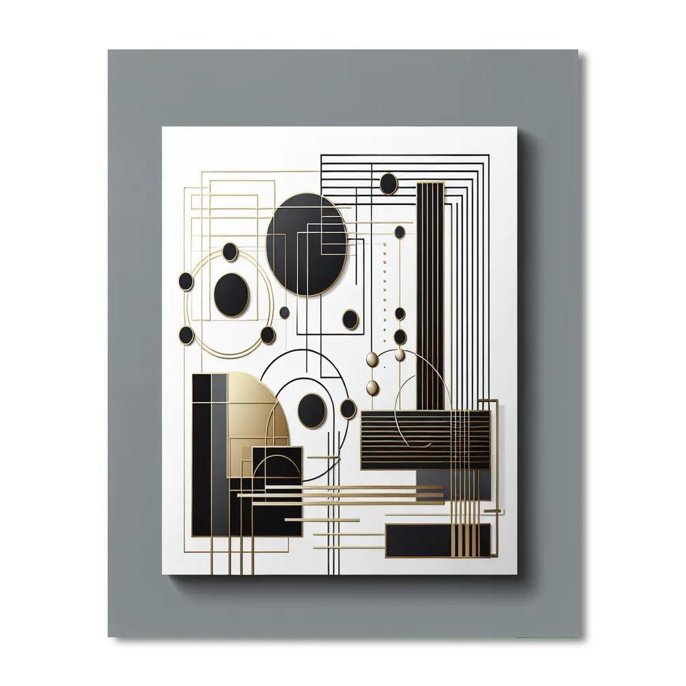Chic Geometric Elegance Painting Number Kit