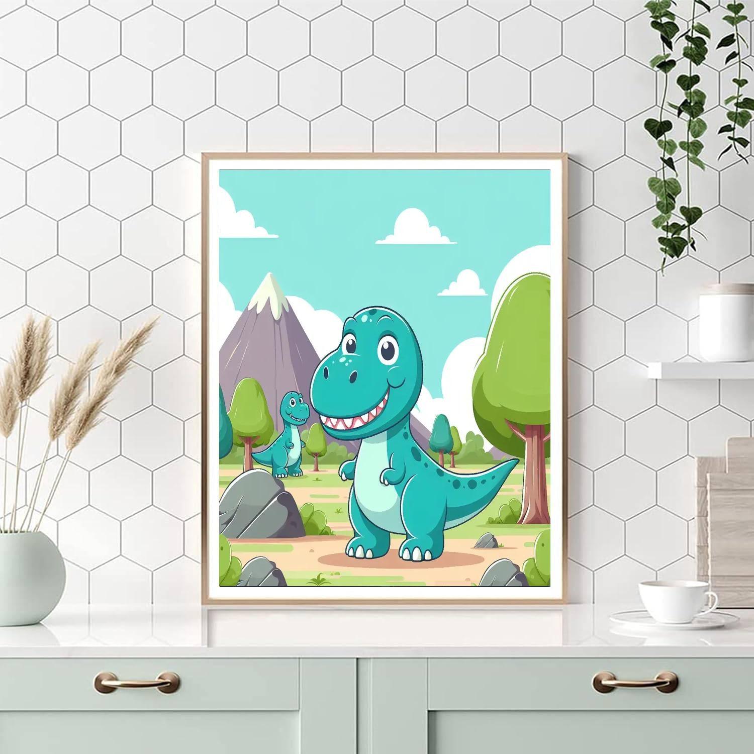Ancient Dinosaur Park Paint By Number