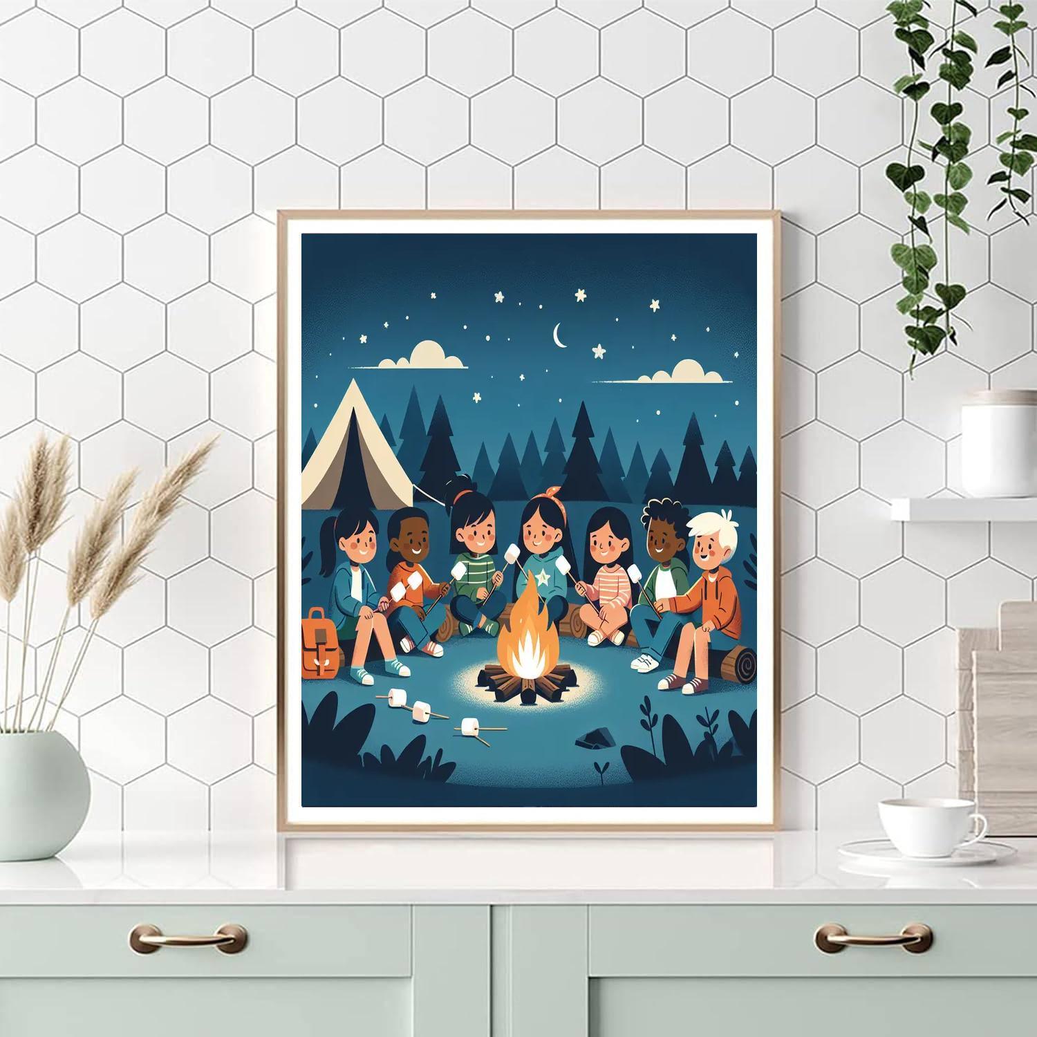 Camping Under The Stars Paint By Numbers Art