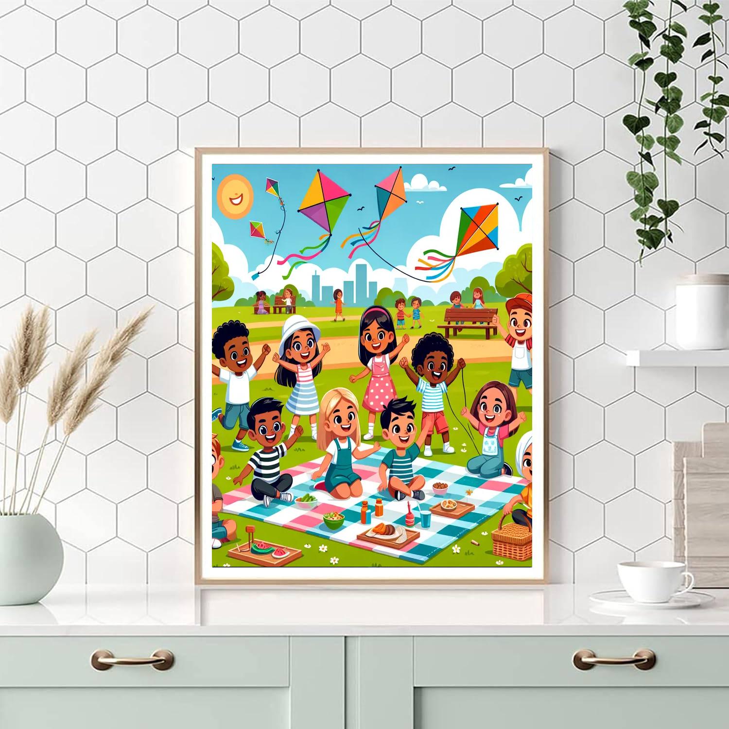 Fun In The Park Painting Number Kit