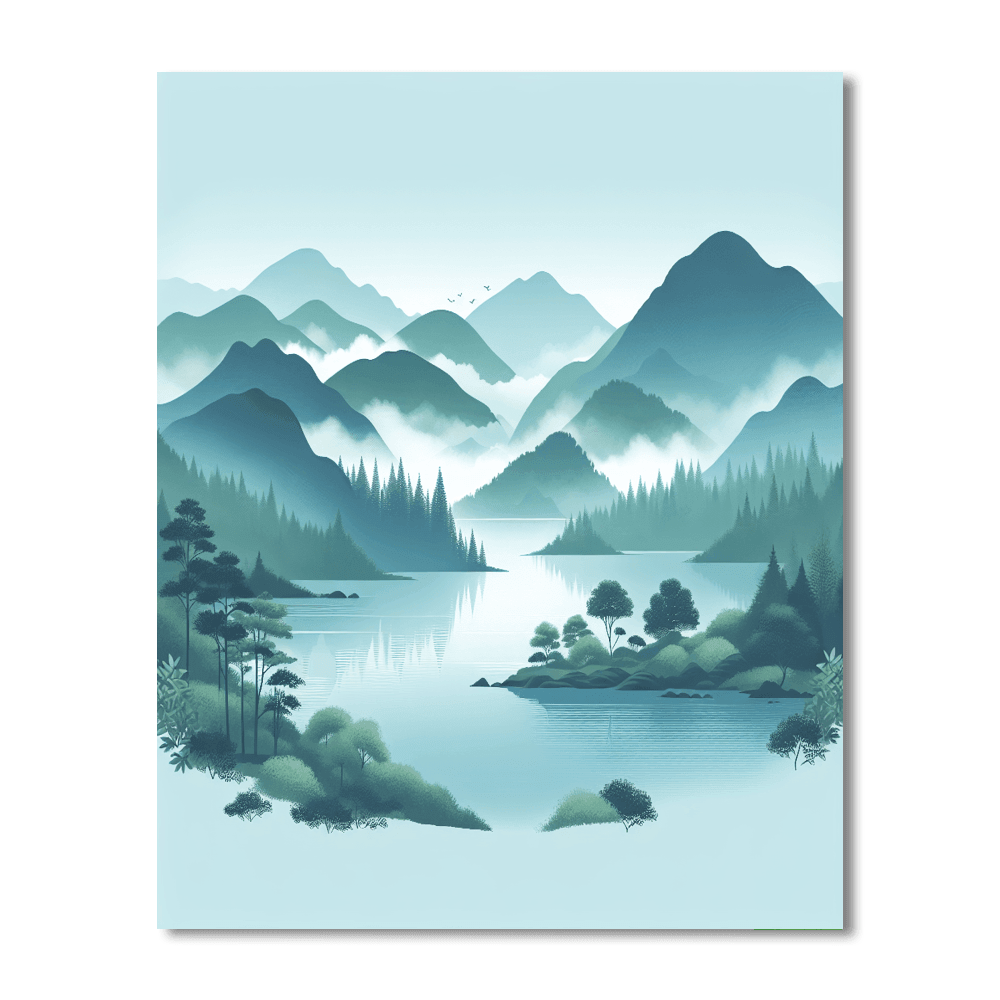 Tranquility Of The Lake DIY Paint By Numbers