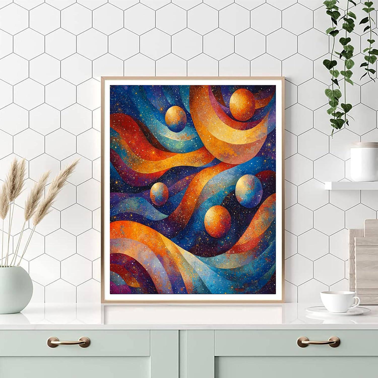 Wassily Kandinsky Inspired Celestial Planets  Paint By Numbers Kits