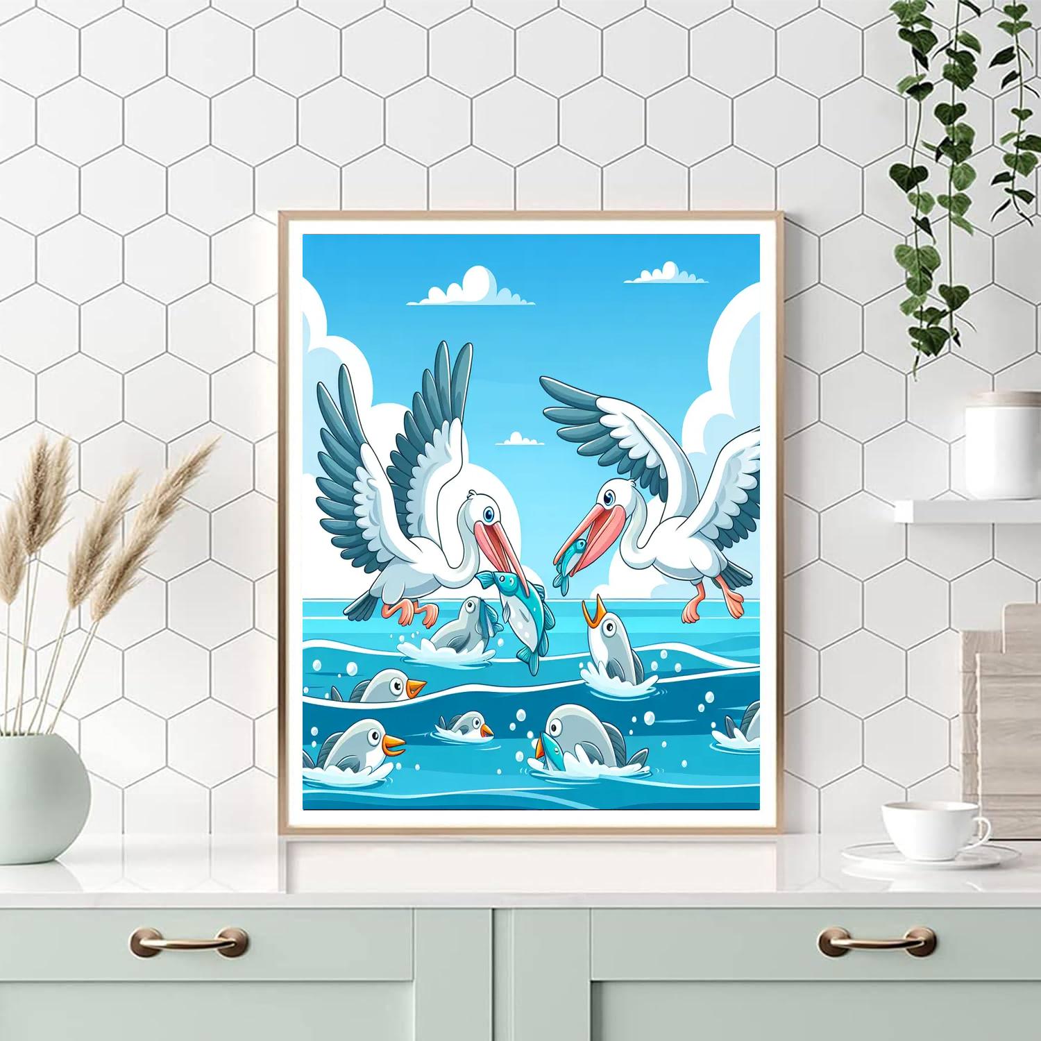 Peppy Pelicans Numbered Painting Kits