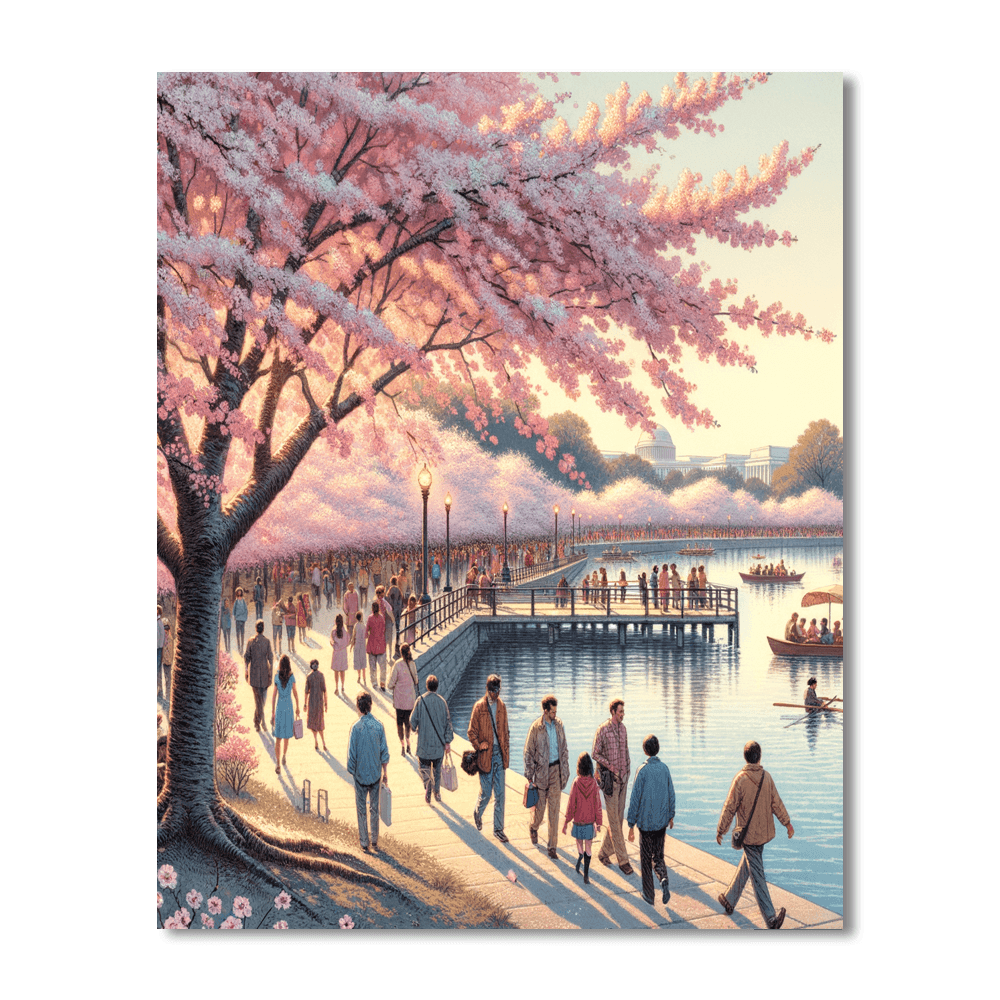 National Cherry Blossom Festival - Usa Numbered Painting Kits