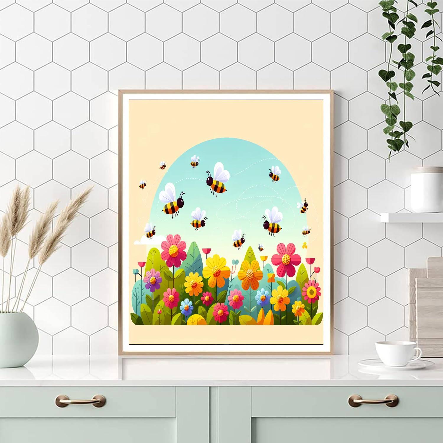 Buzzing Bee Garden Painting Number Kit