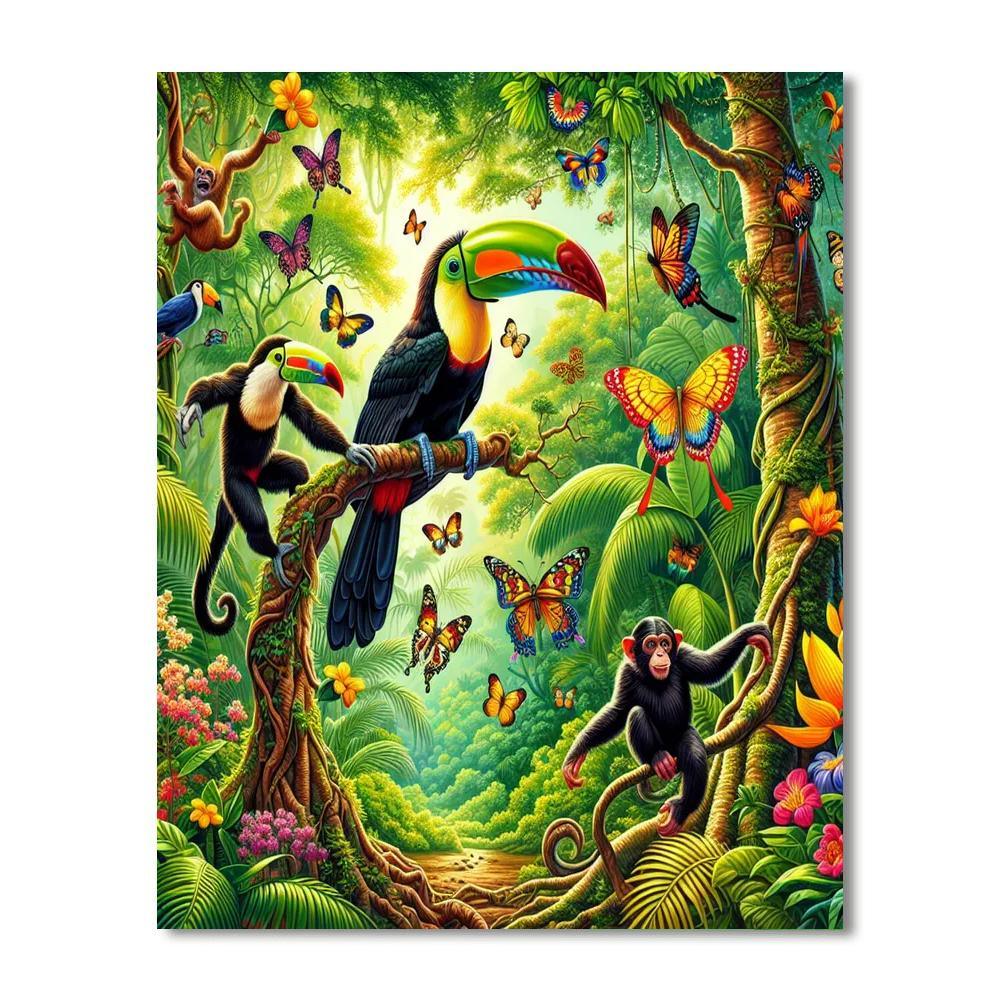 Vivid Jungle Expedition Paint By Numbers Kits