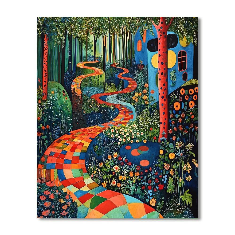 Friedensreich Hundertwasser Inspired Hundertwasser's Fantastical Garden  DIY Paint By Numbers