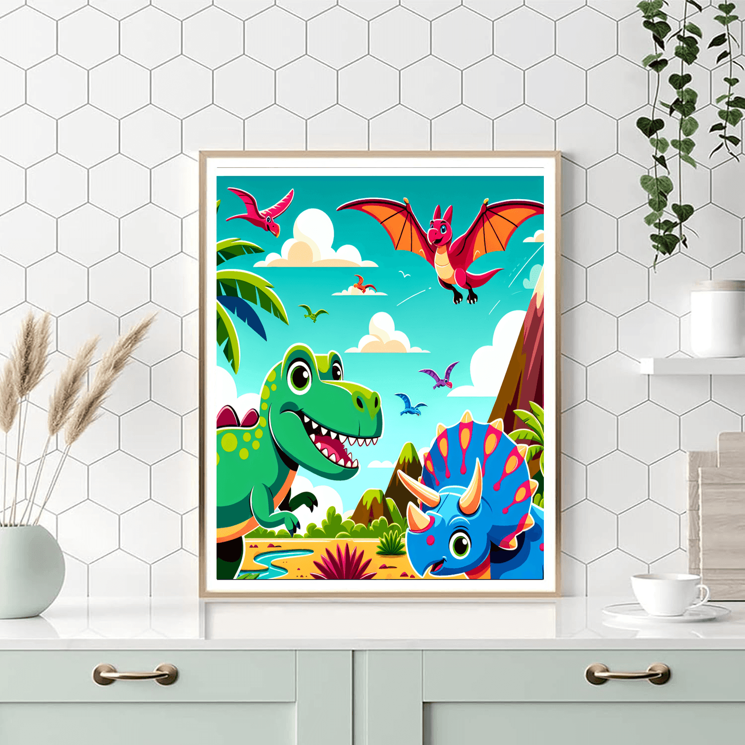 Amazing Dinosaur World Painting Number Kit