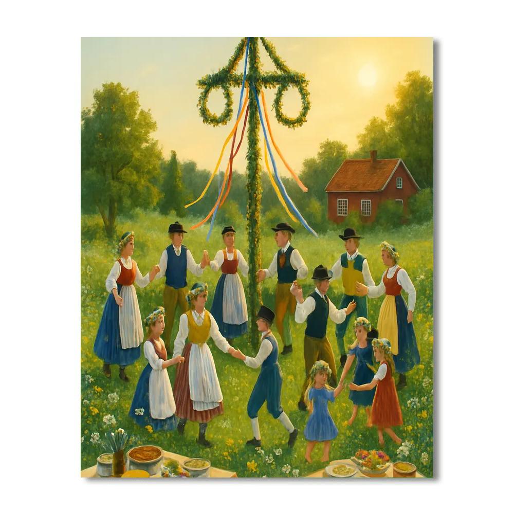 Midsummer Eve - Gothenburg, Sweden Numbered Painting Kits