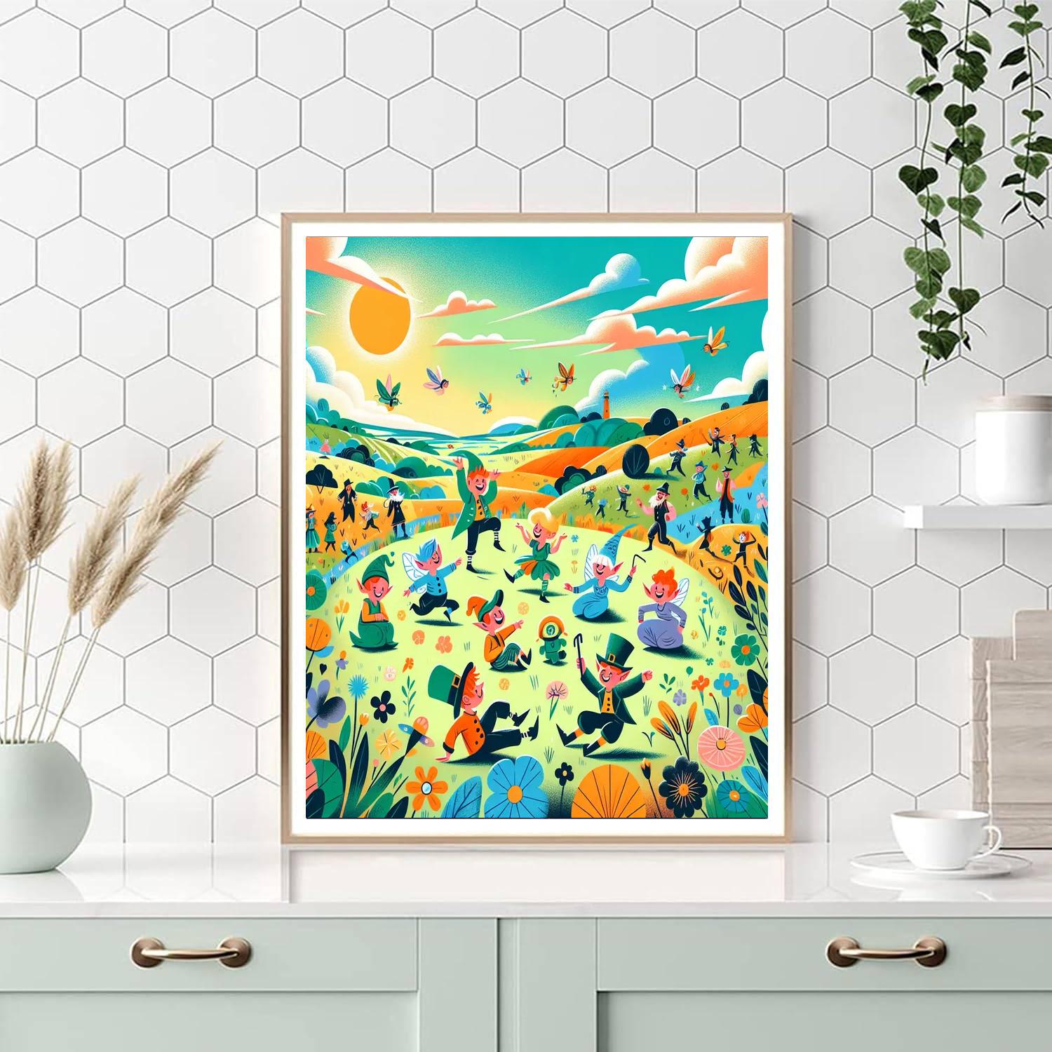 Magic Meadow Mischief Paint By Numbers Art