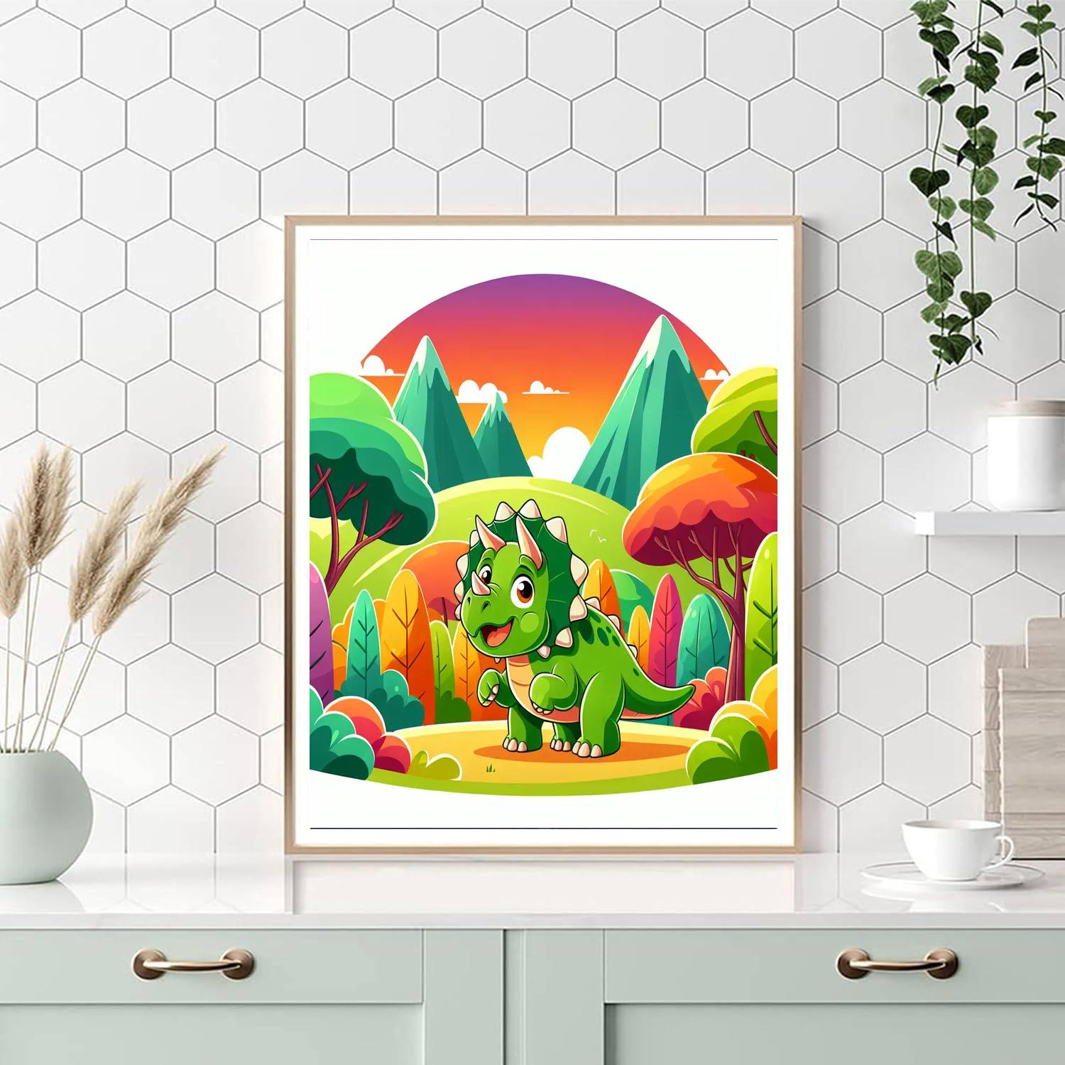 Gigantic Triceratops DIY Paint By Numbers