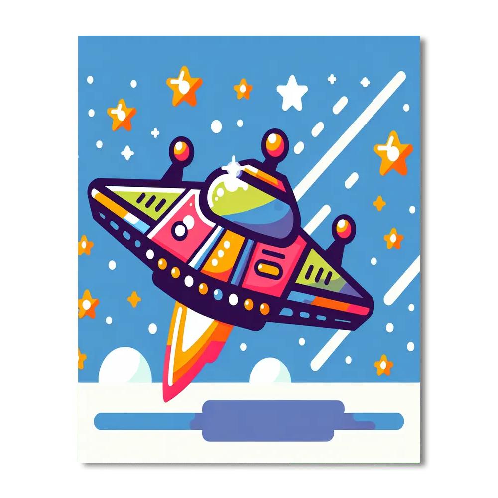 Space Invader Quest Painting Number Kit