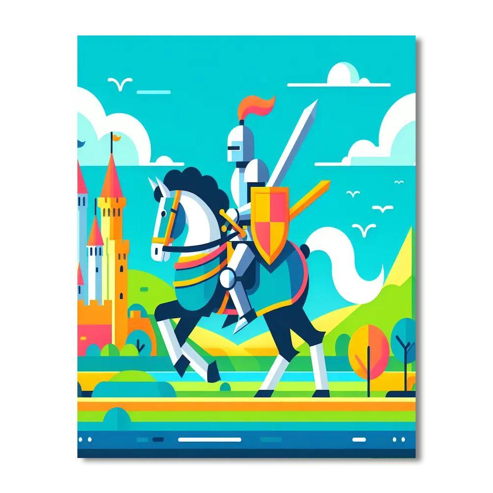 Knight's Quest For Glory Paint By Numbers