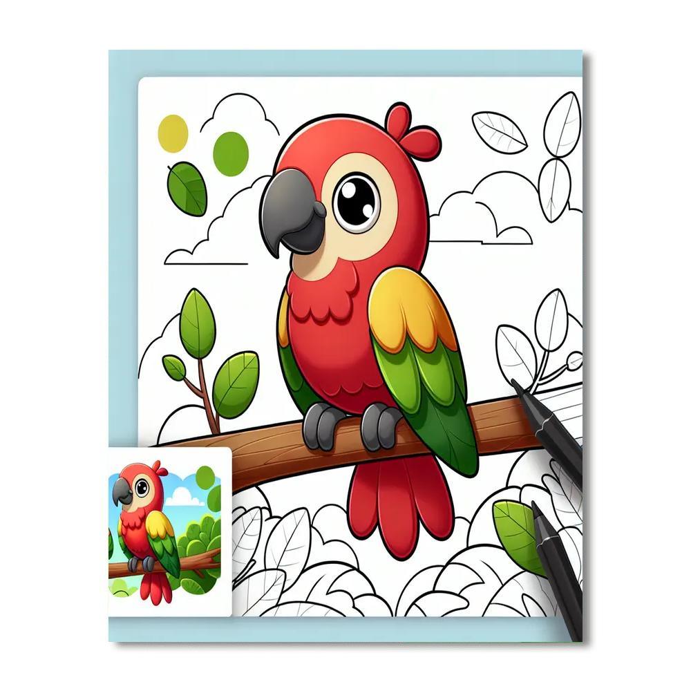 Friendly Parrot Paint By Numbers Kits